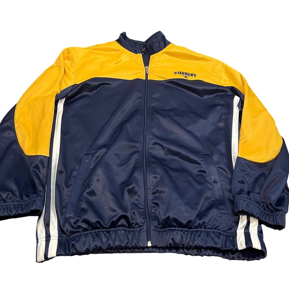 Vintage Y2K Starbury Stephon Marbury Basketball Zip Up Satin Track Jacket SZ L